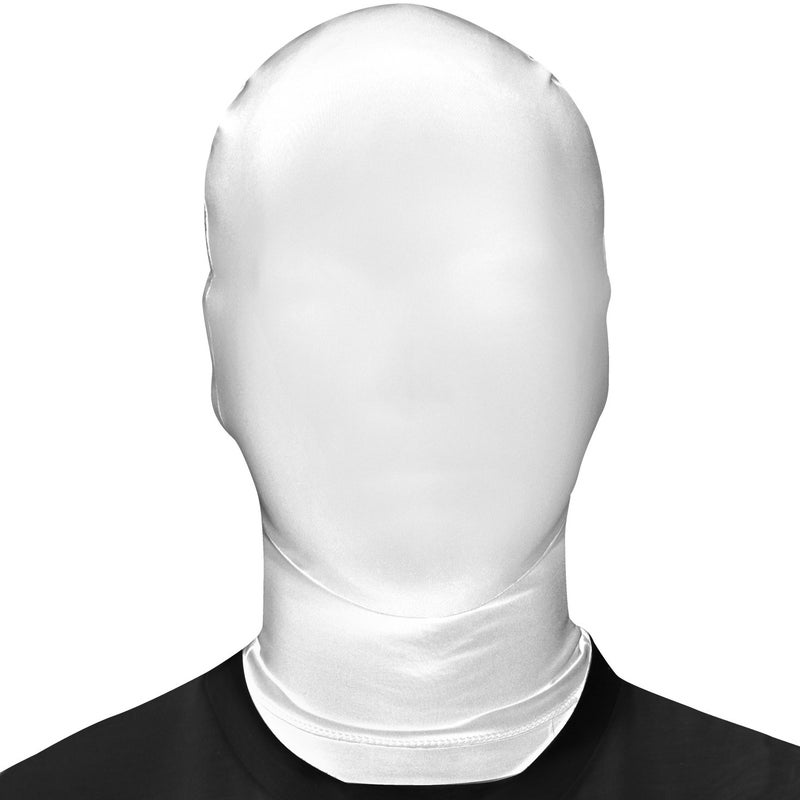 Morphsuits White Morph Mask, White Full Face Mask, Faceless Mask, Spandex Masks - Image 1